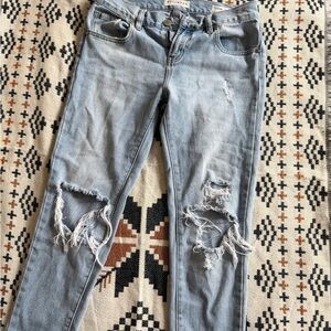 Bullhead Denim Distressed Light Blue Jeans